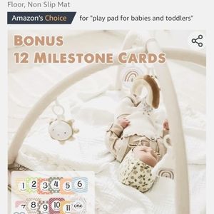 Tummy Time Mat w/ 12 mikestone cards and attachments